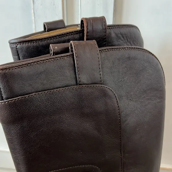 Women’s Frye Paige Tall Riding Boots 6.5 Dark Brown Classy Slip On