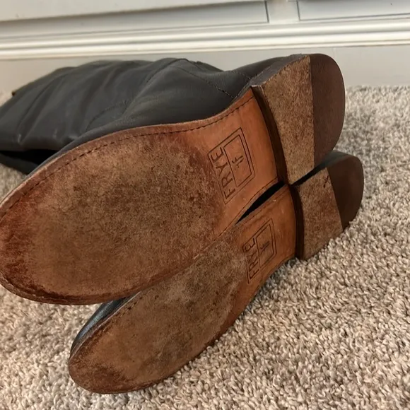 Women’s Frye Paige Tall Riding Boots 6.5 Dark Brown Classy Slip On