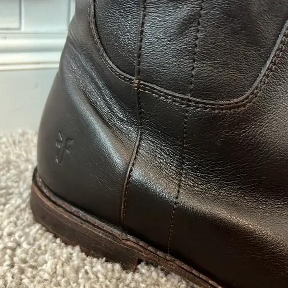 Women’s Frye Paige Tall Riding Boots 6.5 Dark Brown Classy Slip On