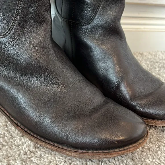 Women’s Frye Paige Tall Riding Boots 6.5 Dark Brown Classy Slip On