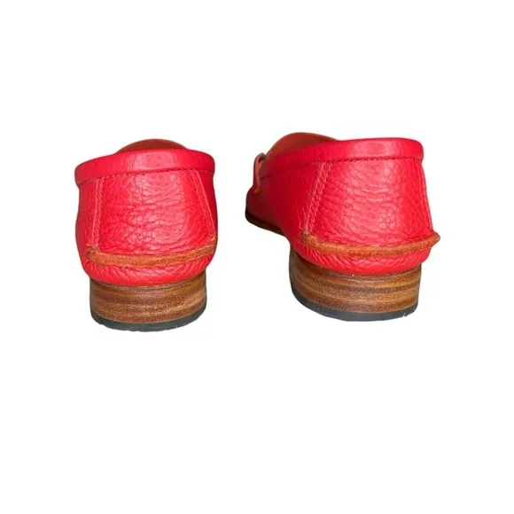 Womens Guido 1952 Red Leather Loafers Size 6