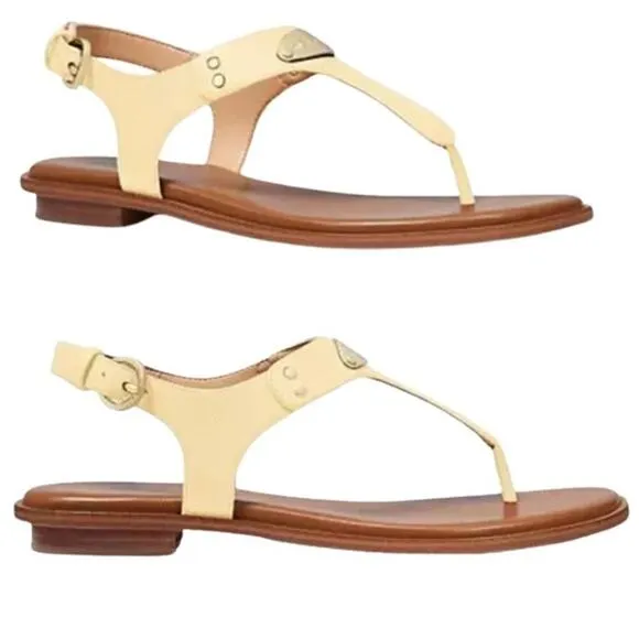 Women's Michael Kors Plate Flat Thong Sandals | Buttercup | 7