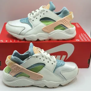 Women’s Nike Air Huarache SE Orange Blue Green Sneakers Retro DQ0117-100 Sz 6.5