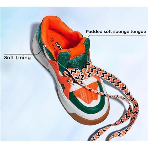 Women’s Platform Sneakers Lace up Casual Faux Leather Comfortable Thick Sole