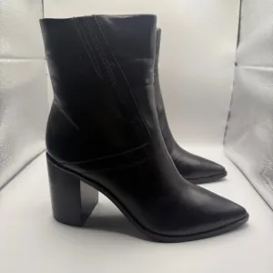 Women's SARTO Black Leather Booties Size 8M