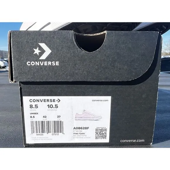 Women’s Sz 10.5 New Converse Chuck Taylor All Star Lo Sneaker Pink Foam Low Tops