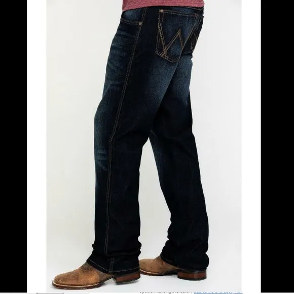 Wrangler Retro 35 X36 Relaxed Boot Cut Jeans Mens