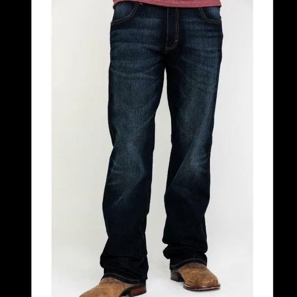 Wrangler Retro 35 X36 Relaxed Boot Cut Jeans Mens