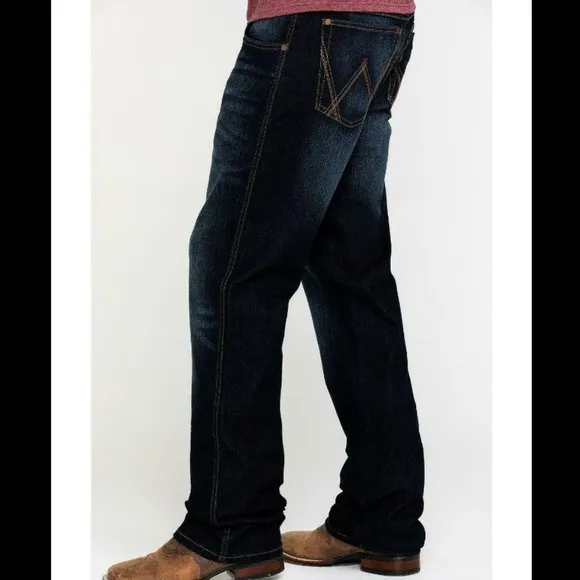Wrangler Retro 35 X36 Relaxed Boot Cut Jeans Mens