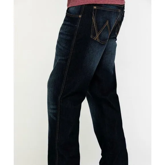 Wrangler Retro 35 X36 Relaxed Boot Cut Jeans Mens