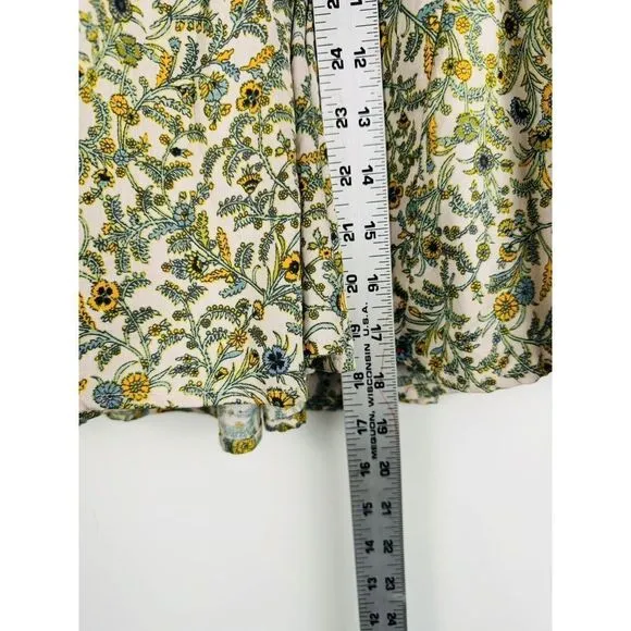 Xirena Women’s Sz M A Line Cassidy Skirt Blue multi Cotton Floral