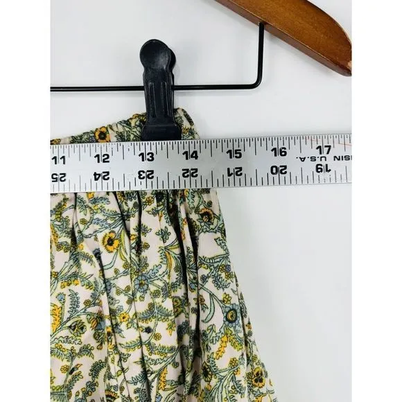 Xirena Women’s Sz M A Line Cassidy Skirt Blue multi Cotton Floral