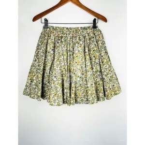 Xirena Women’s Sz M A Line Cassidy Skirt Blue multi Cotton Floral