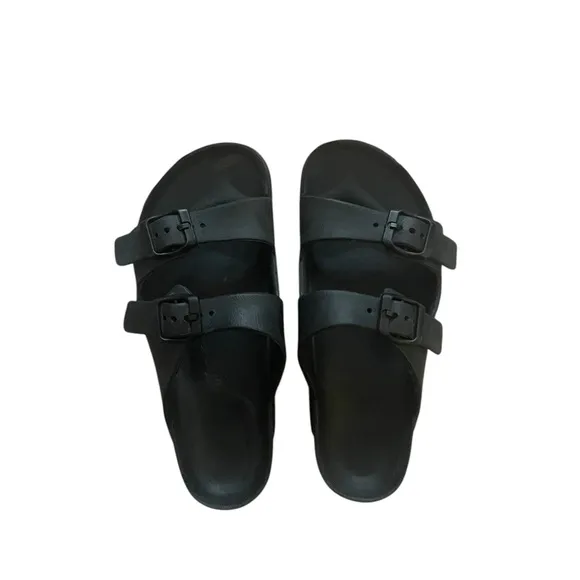 y2k birkenstock arizona black two strap sandals flats shoes