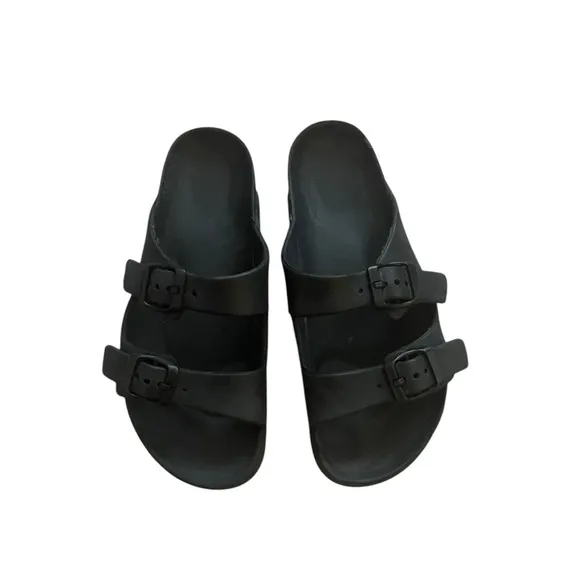 y2k birkenstock arizona black two strap sandals flats shoes