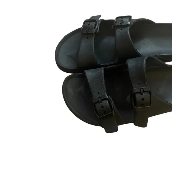 y2k birkenstock arizona black two strap sandals flats shoes