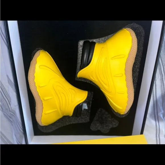 Yellow Futuristic Slip-On Boots