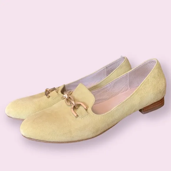 Yellow Suede Loafers