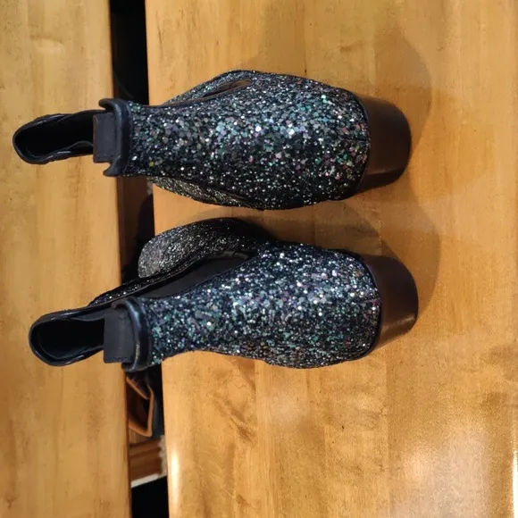 Zadig &amp; Voltaire boots size 38eu/7.5 us Rn116202 blue silver and black glitter