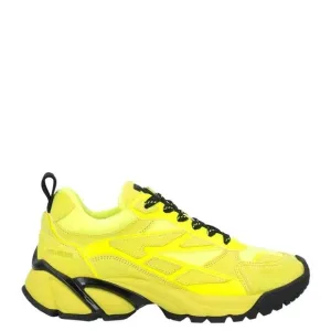Zadig &amp; Voltaire Neon Yellow Wave Mix Sneakers size women’s 10 or Mens 8