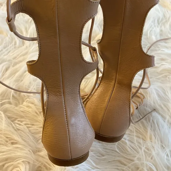 ZARA BASIC Collection gladiators leather high straps sandals