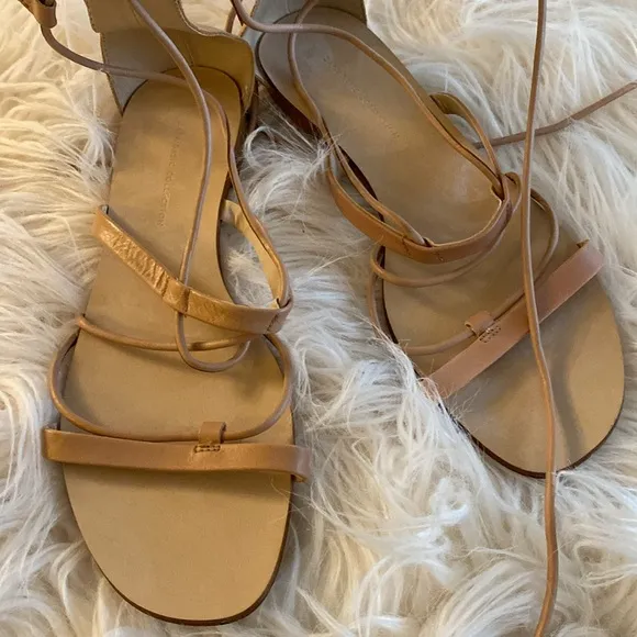 ZARA BASIC Collection gladiators leather high straps sandals