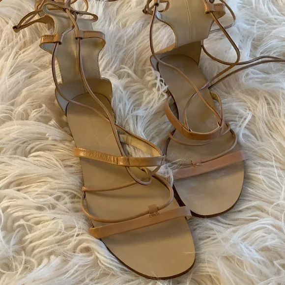ZARA BASIC Collection gladiators leather high straps sandals