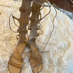 ZARA BASIC Collection gladiators leather high straps sandals
