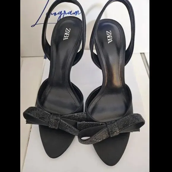 ZARA Embellished Slingbacks NWT