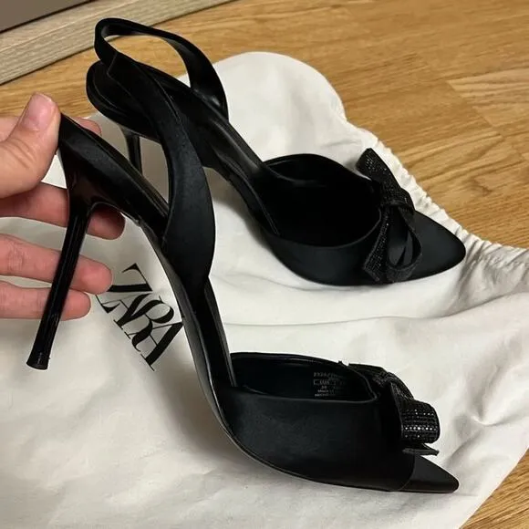 ZARA Embellished Slingbacks NWT