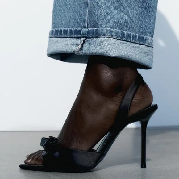 ZARA Embellished Slingbacks NWT