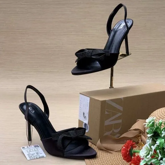 ZARA Embellished Slingbacks NWT