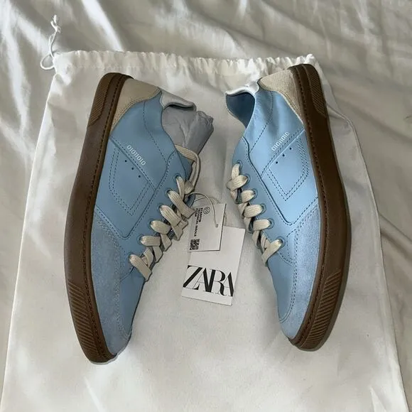ZARA Kids | Blue | RETRO LEATHER SNEAKERS