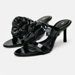 Zara NWT floral high heel sandals