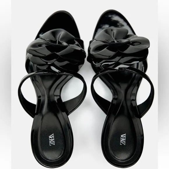 Zara NWT floral high heel sandals