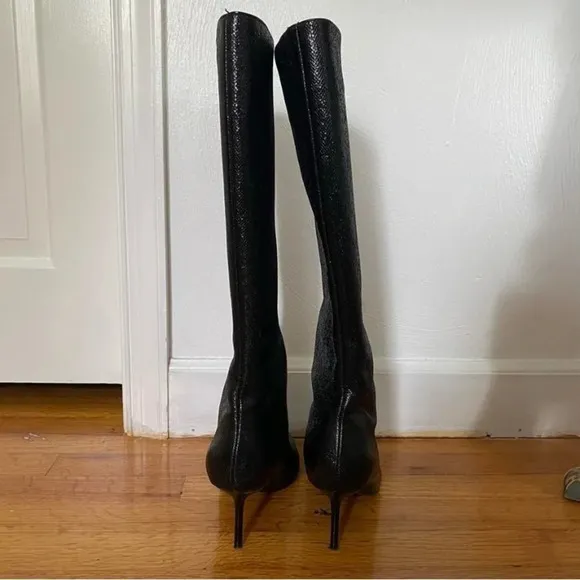 ZARA Shiny Knee High Heeled Boots