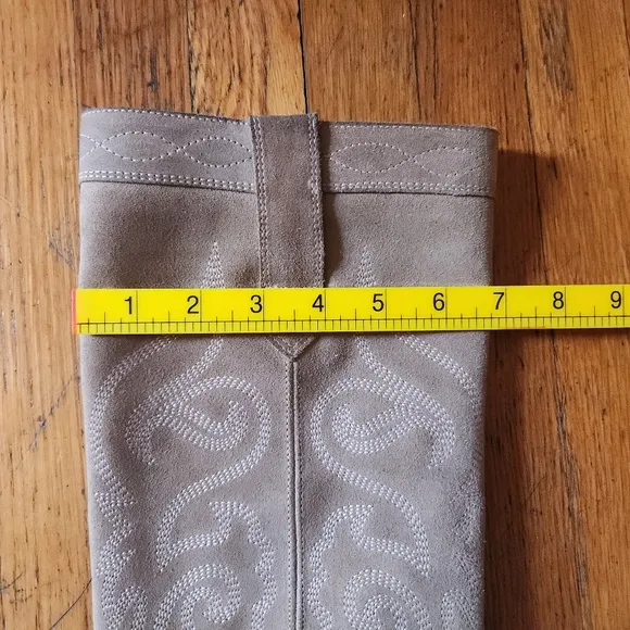 ZARA Slip On Split Suede Cowboy Boots