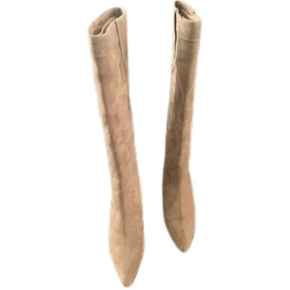 ZARA Split Leather Cowboy Boots