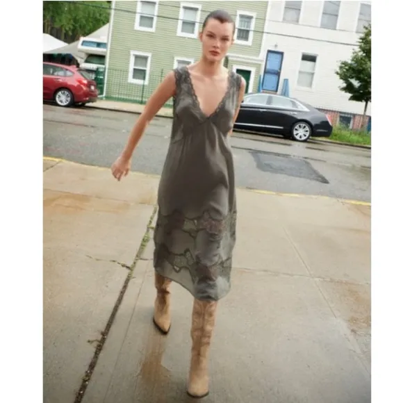 ZARA Split Leather Cowboy Boots