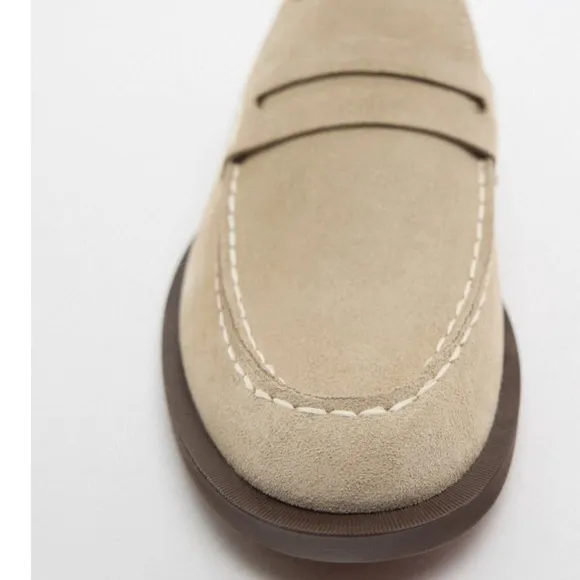 Zara SPLIT LEATHER MOCCASIN