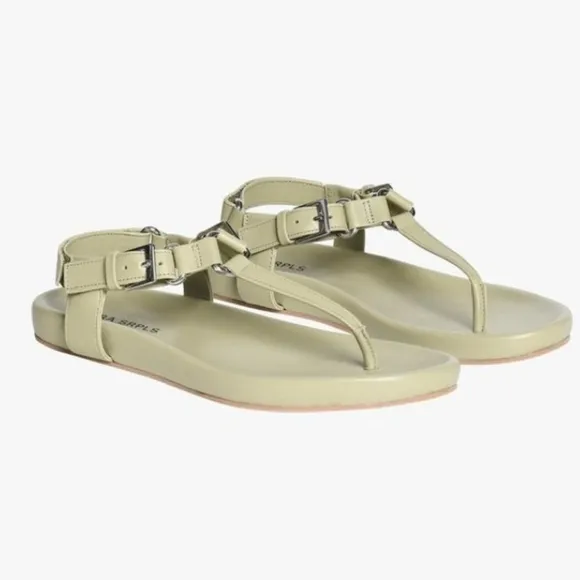 Zara SRPLS Leather Sandals