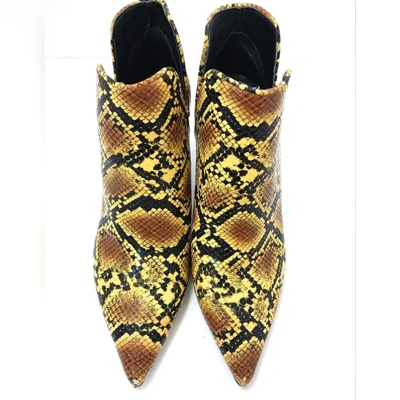 Zara Trafaluc Snakeskin Ankle‎ Boots, Size 8|EUR 38