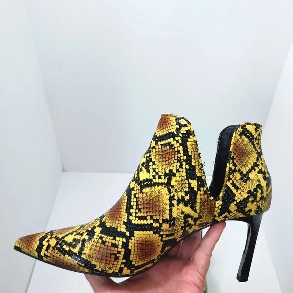 Zara Trafaluc Snakeskin Ankle‎ Boots, Size 8|EUR 38