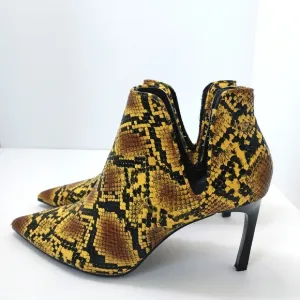 Zara Trafaluc Snakeskin Ankle‎ Boots, Size 8|EUR 38