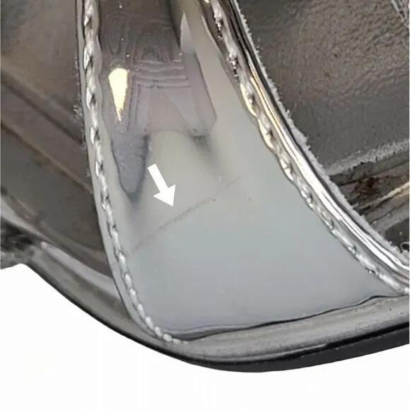ZARA Women's 38 EU / 8 US Metallic Silver Strappy High Heel Sandals 3355/110
