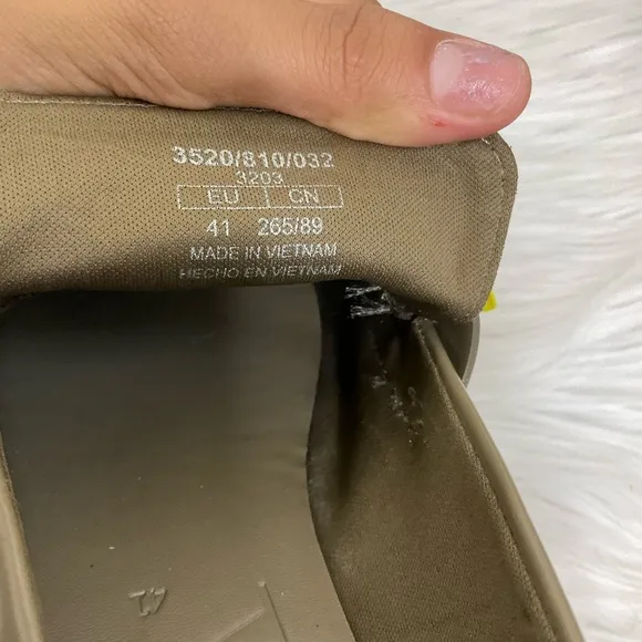 Zara Women's Khaki Patent Leather Lug Sole Loafers Size 41 US 10