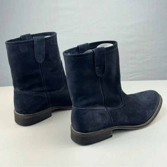 ZIGI Girl Cannon Black Suede Boots Women’s Size 7 Rugged Slouch Biker Ankle Boot