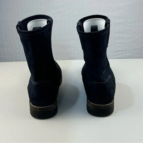 ZIGI Girl Cannon Black Suede Boots Women’s Size 7 Rugged Slouch Biker Ankle Boot